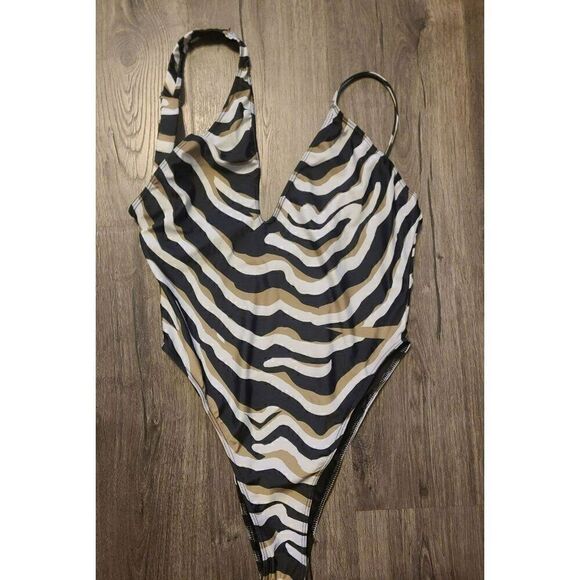 ICON Sexy One-piece High Hipped Cheeky Bathingsuit Women's Size XL - Picture 1 of 4
